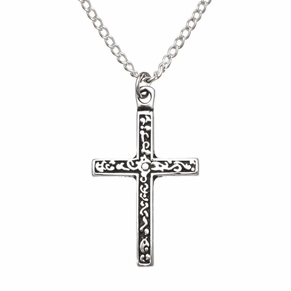 St Justin Straight Cross Necklet