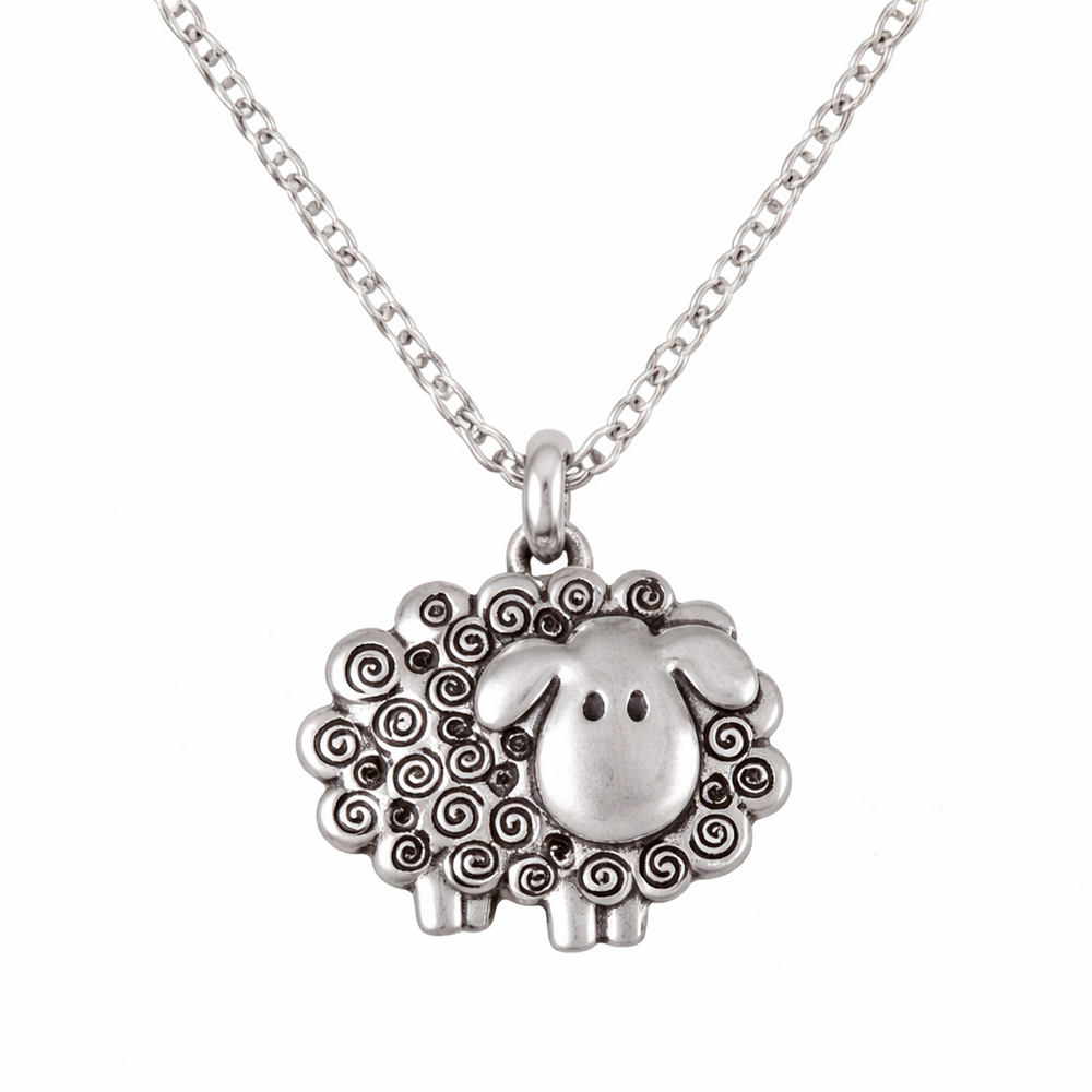 St Justin Swirly Sheep Pendant