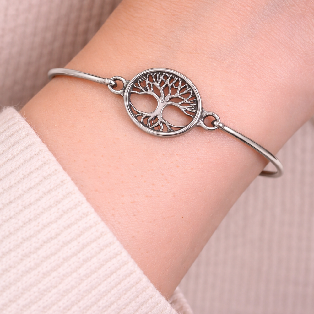 St Justin Tree of Life Clip Bangle