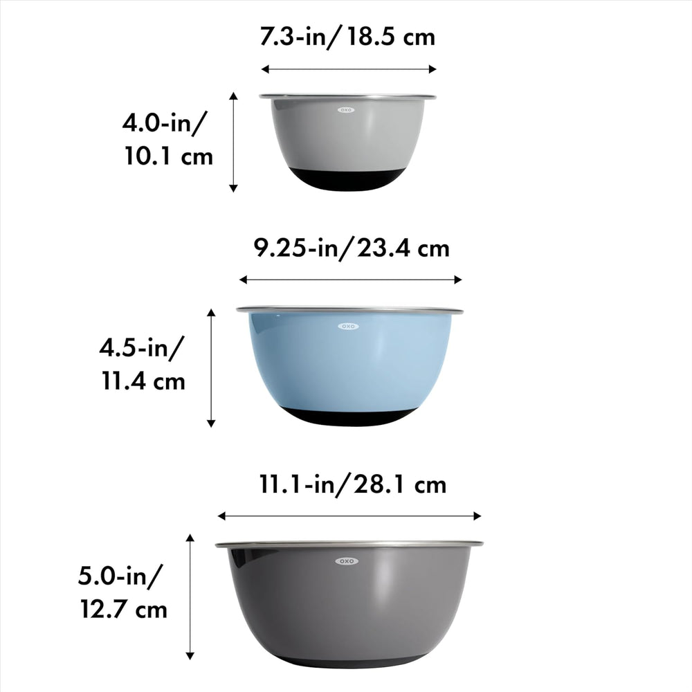 OXO - Stainless Steel Mixing Bowls 3pc Set