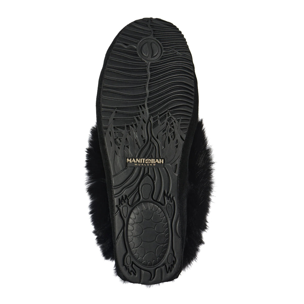 Manitobah Street Suede Moccasin Black