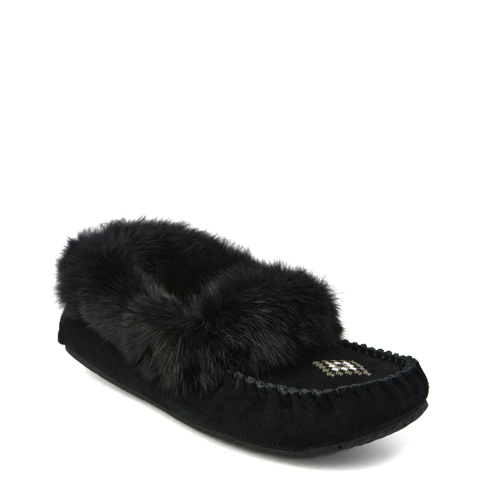 Manitobah Street Suede Moccasin Black