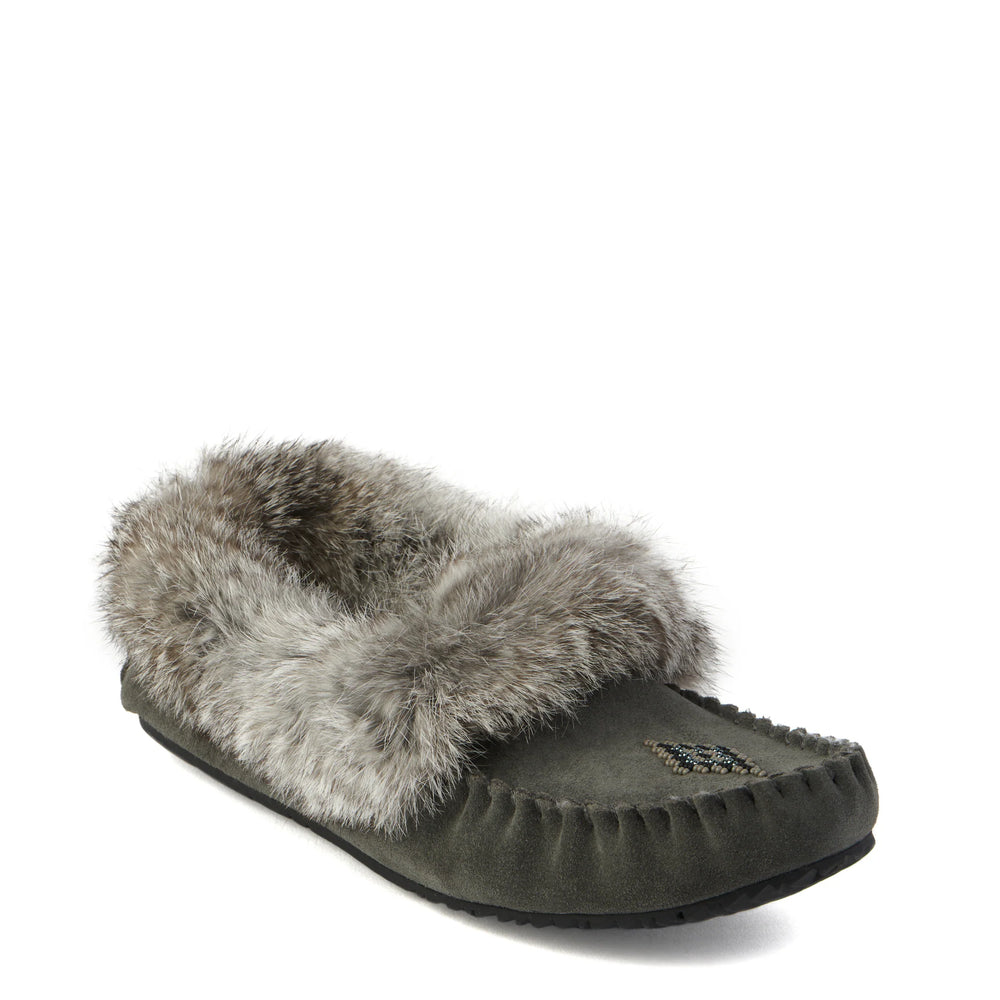 Manitobah Street Suede Moccasin Charcoal