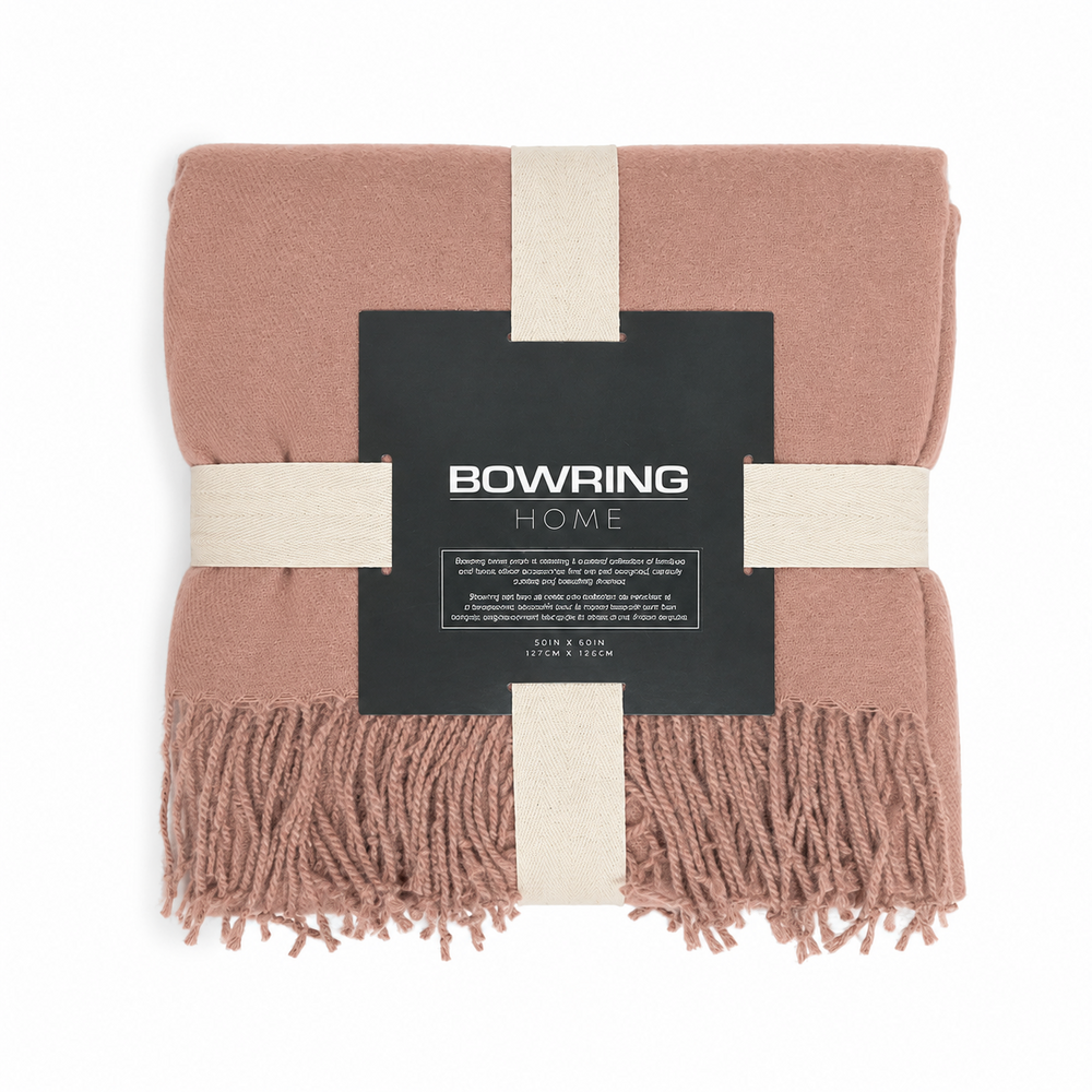 Bowring Pashmina Style Throw Rosewood, 50" x 60"