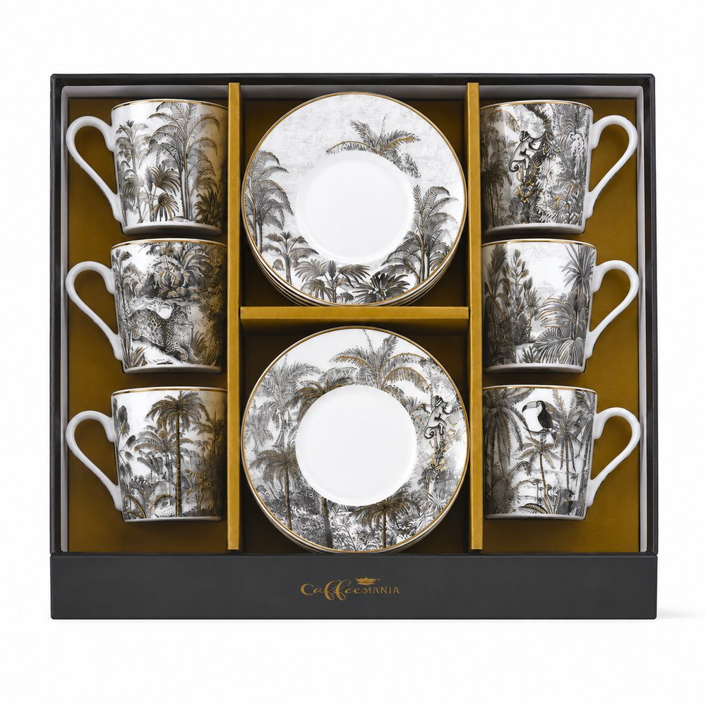 Studio 1811 Espresso Cups & Saucer Retro Jungle