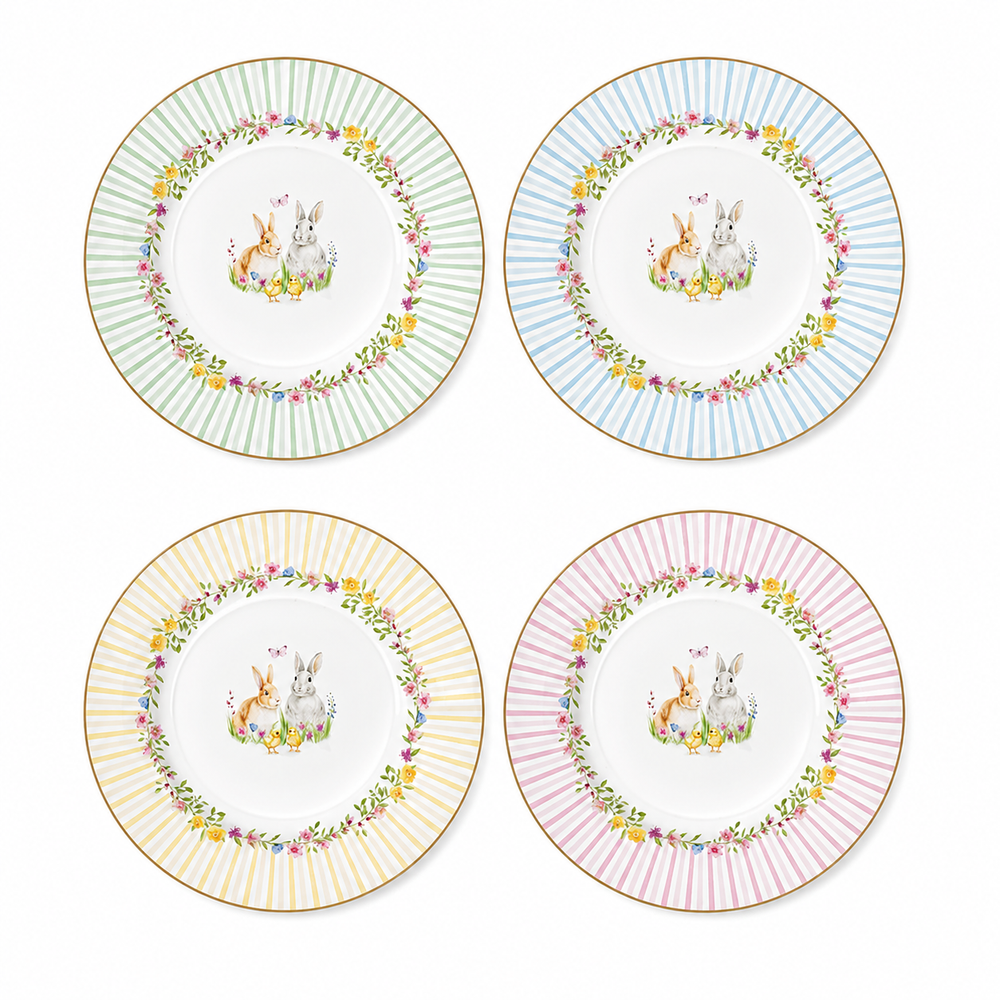 Studio 1811 Happy Easter Dessert Plates Set of 4