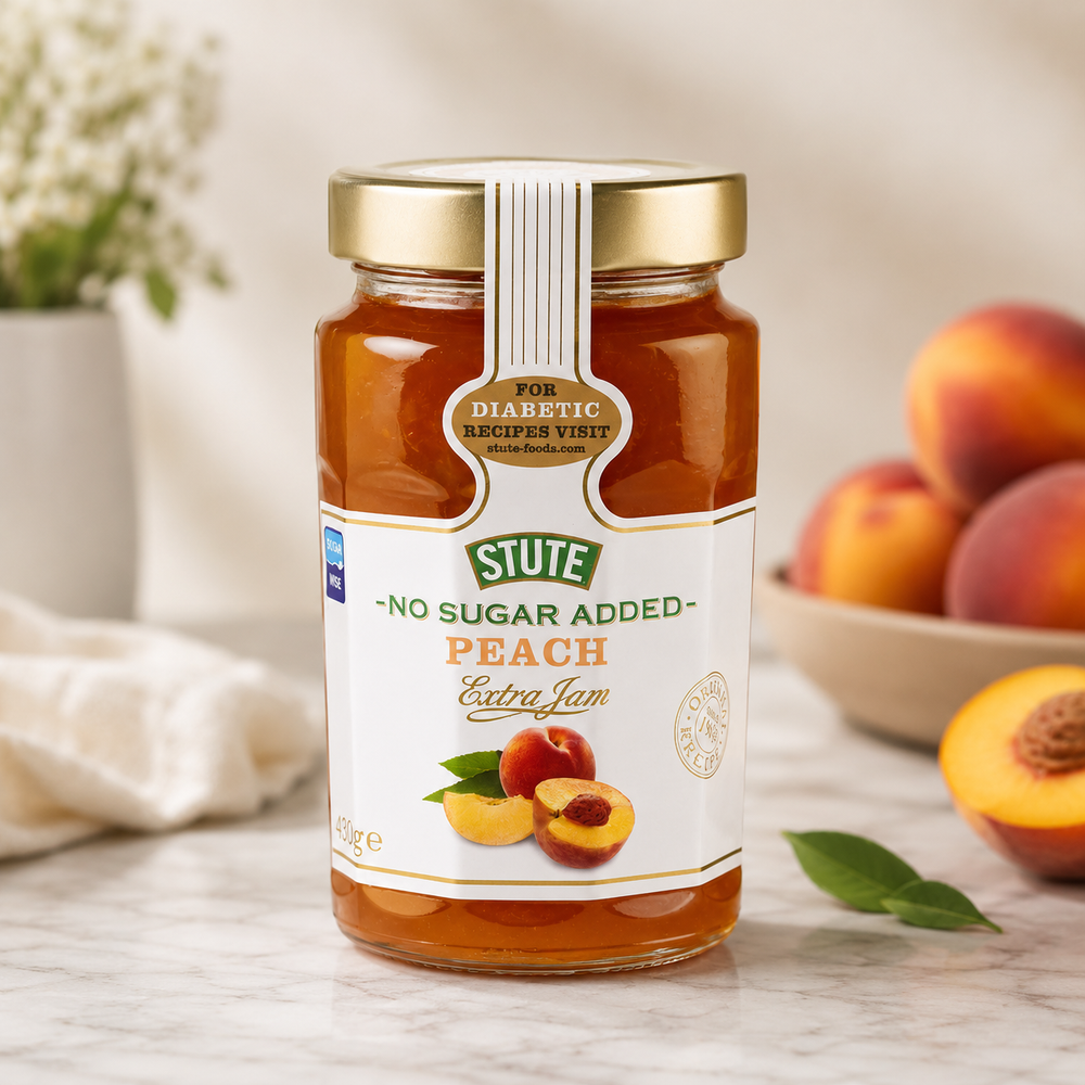 Stute Diabetic No Added Sugar Peach Jam 430g