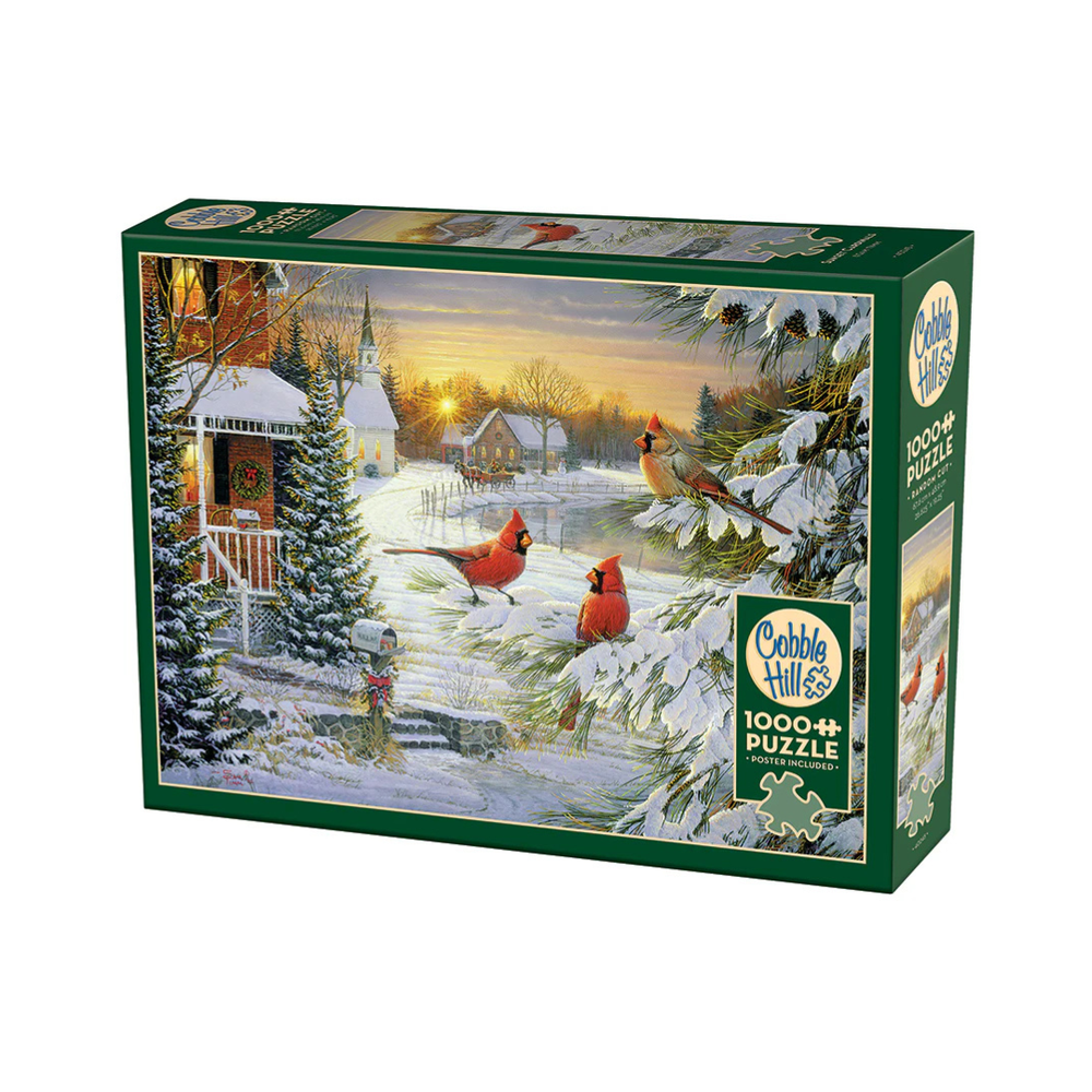 Cobble Hill Puzzles - Sunset Cardinals