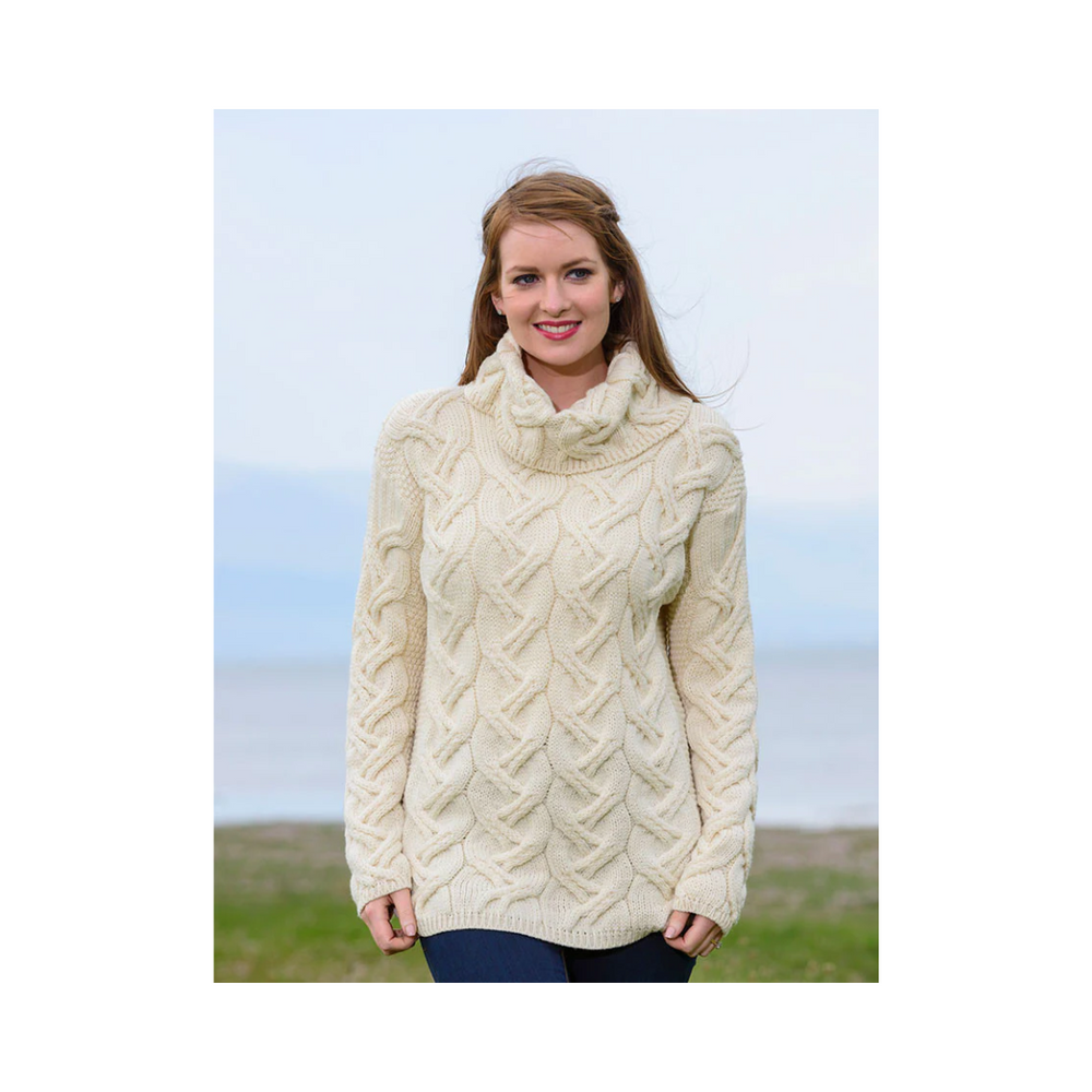 Aran Wool Super Soft Pullover Sweater Natural (B692 367)
