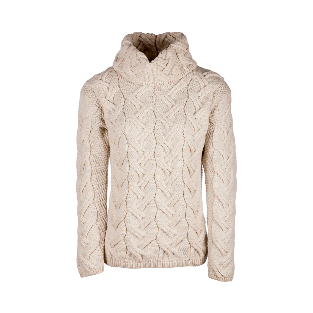 Aran Wool Super Soft Pullover Sweater Natural (B692 367)