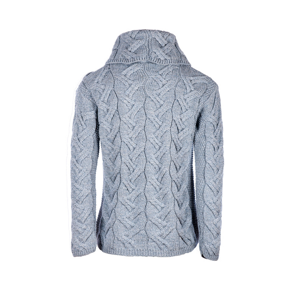 Aran Wool Super Soft Pullover Sweater Ocean Grey (B692 385)