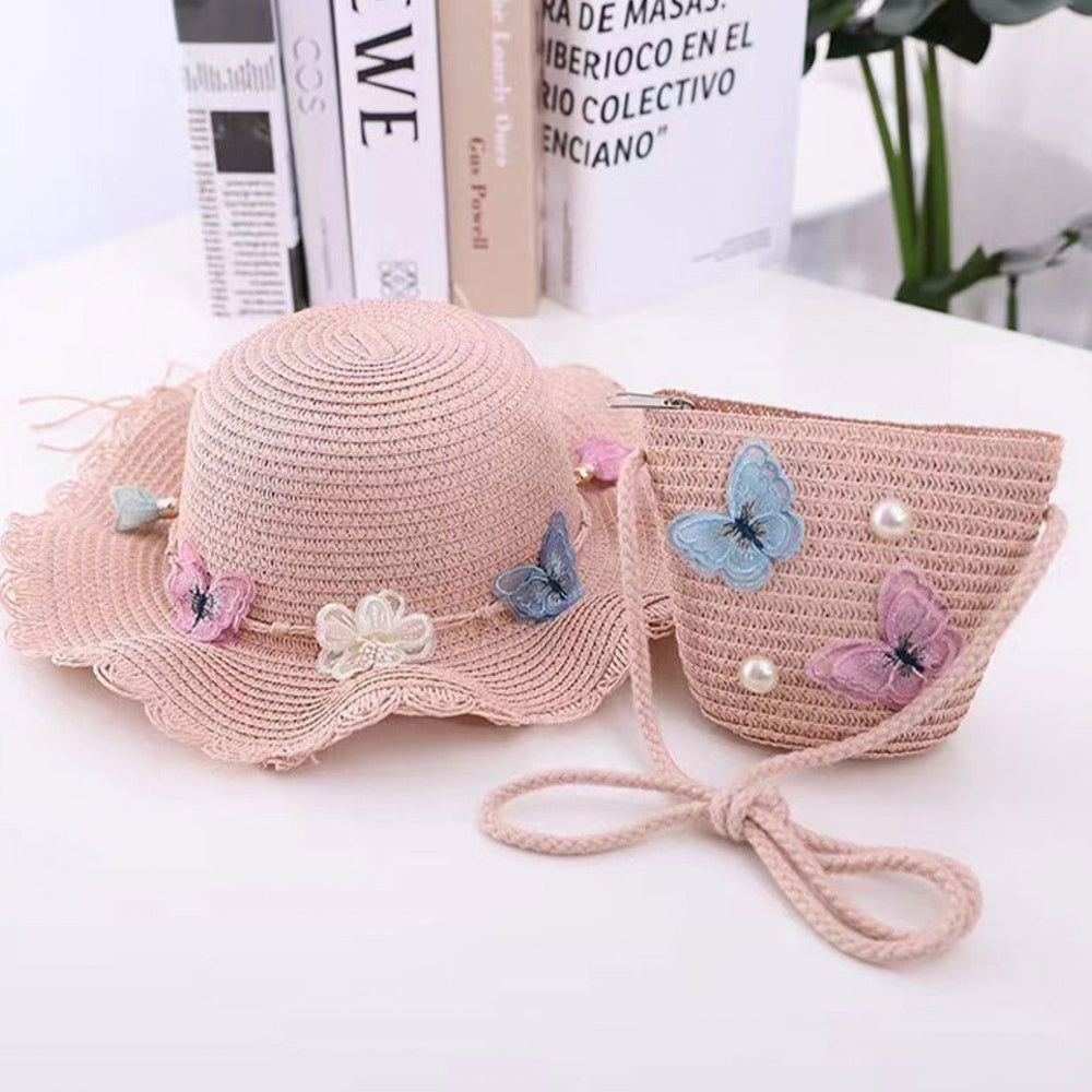 Grand- Kid's Crochet Butterfly Mini Bag Pink