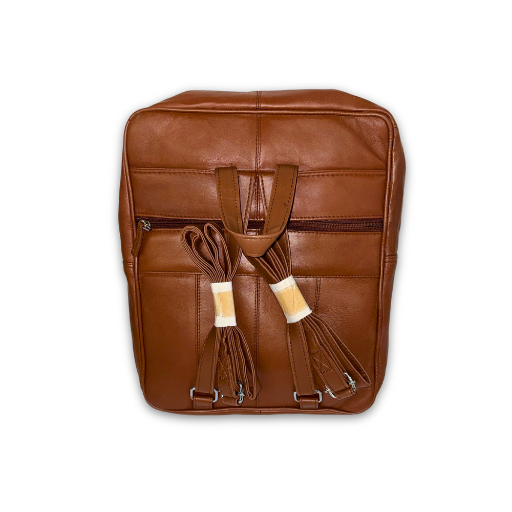 100% Indian Soft Leather Tan Backpack (BG-02)