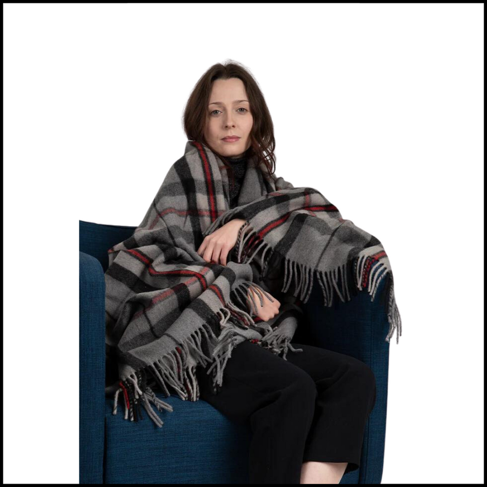 Thompson Grey-Tartan Deluxe Blanket