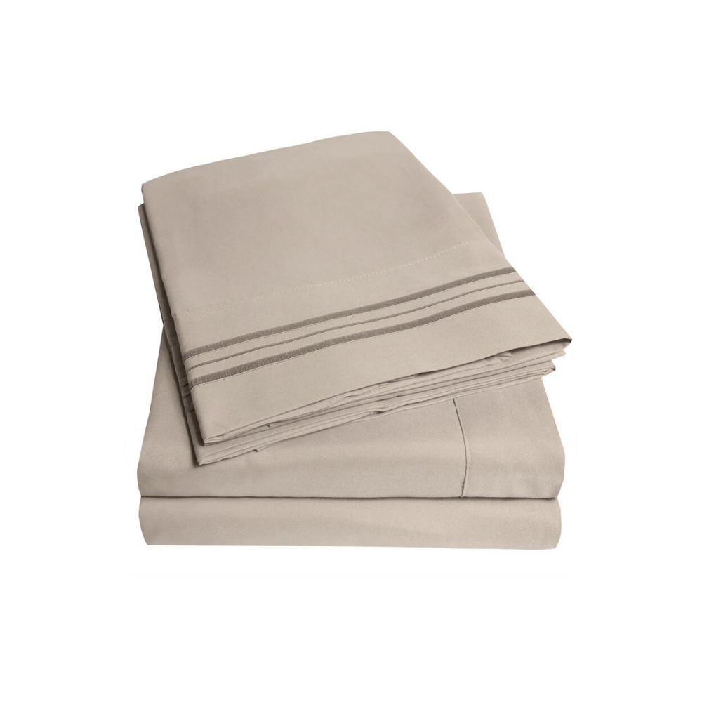 9900 Solid Microfiber Sheet Set - Walnut