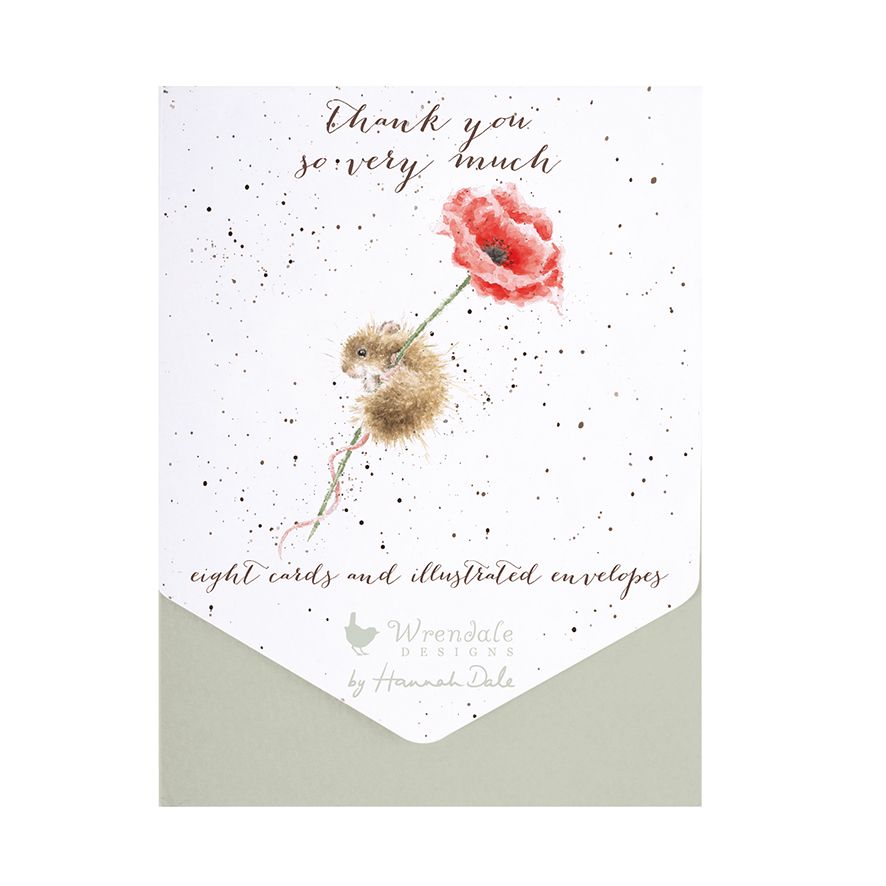 'Thank You so very Much' Mouse Notelet Set