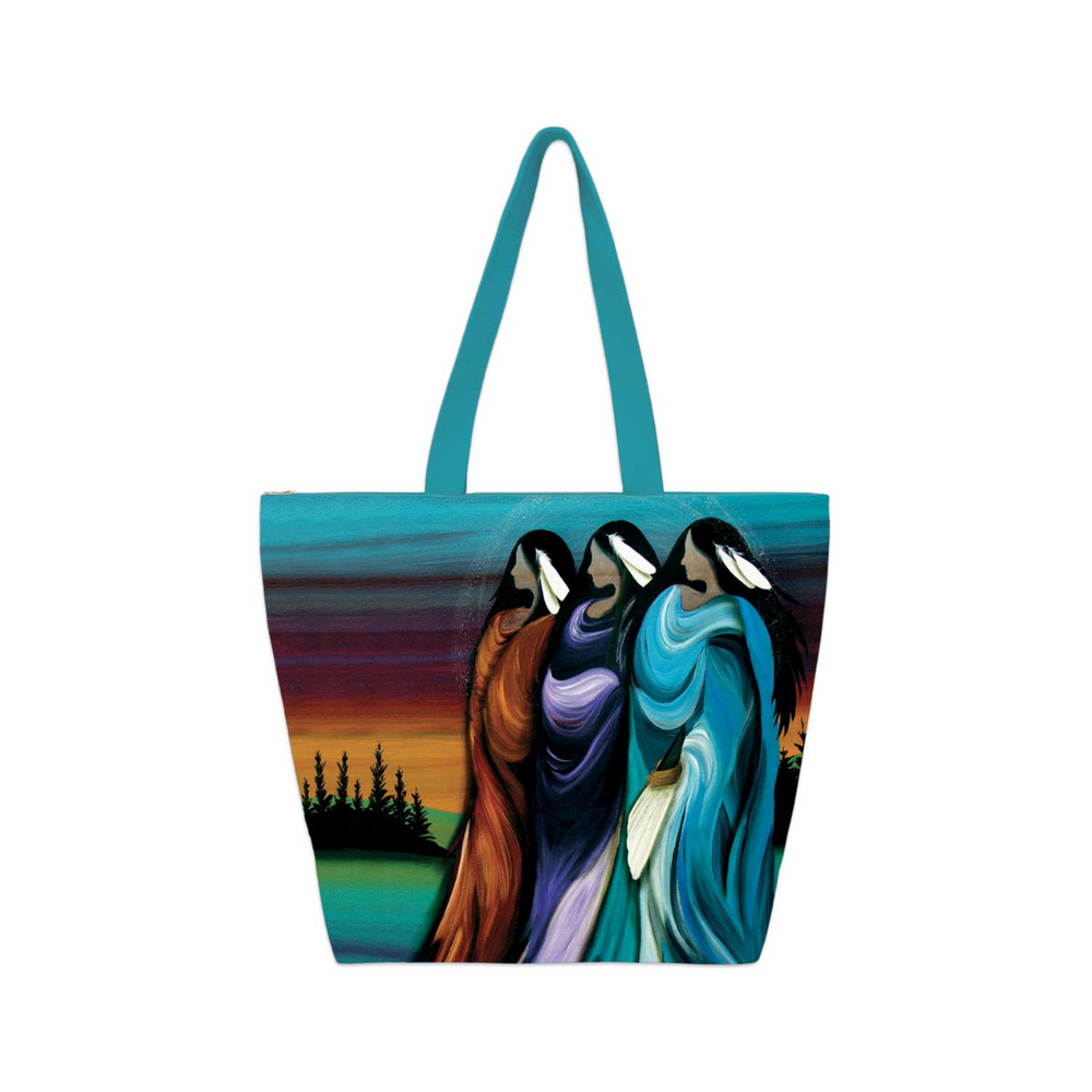 Indigenous Art Tote Bag-Three Sisters