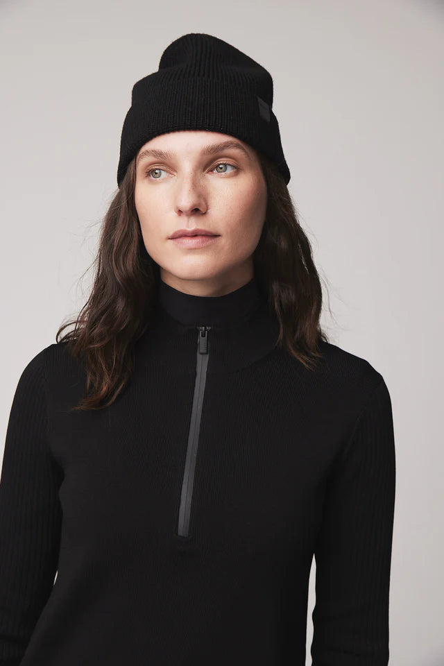 Tilley: 1/4 Zip Sweater Dress Black