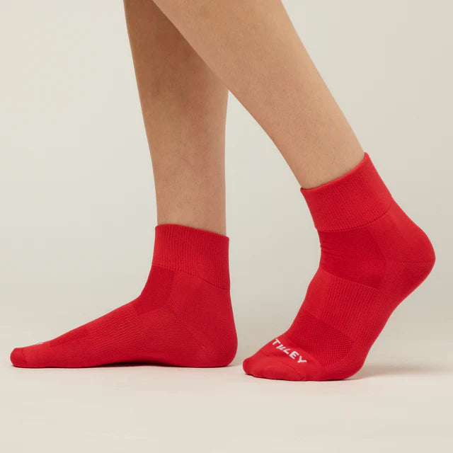 Tilley: Ankle Travel Sock Red