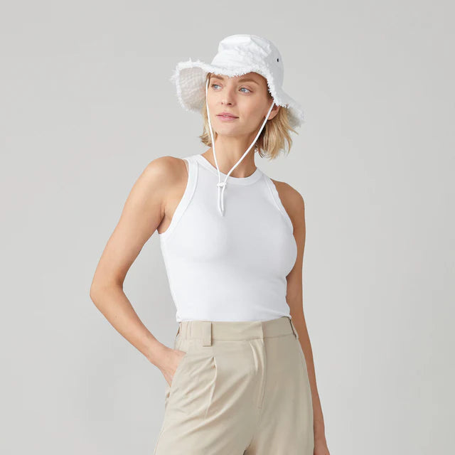 Tilley: High Neck Rib Tank White