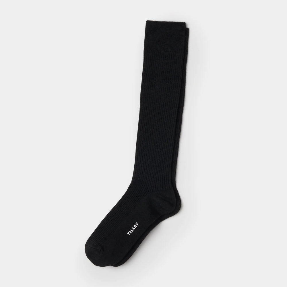 Tilley: Knee High Variegated Sock Black
