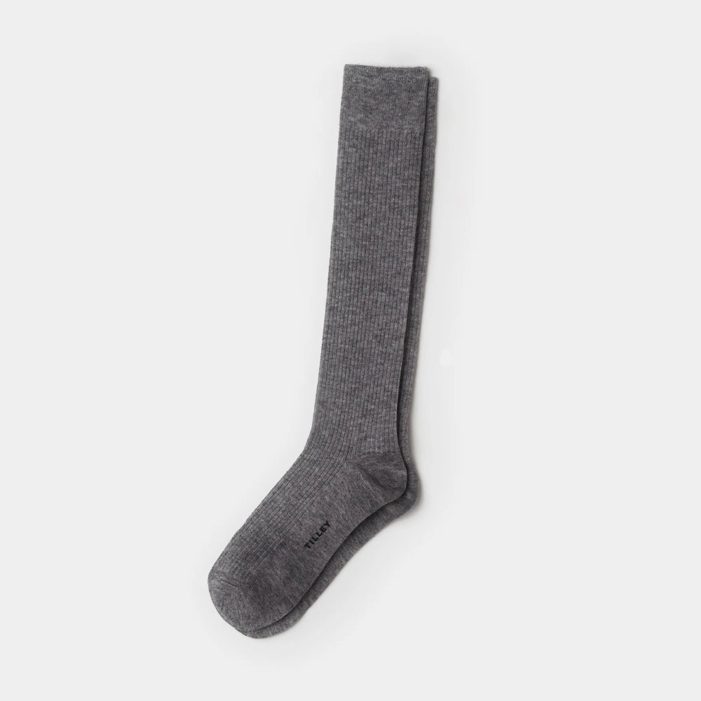 Tilley: Knee High Variegated Sock Grey Mix