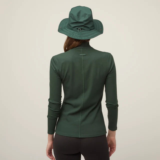 Tilley: Long Sleeve Mockneck Tencel Rib Evergreen
