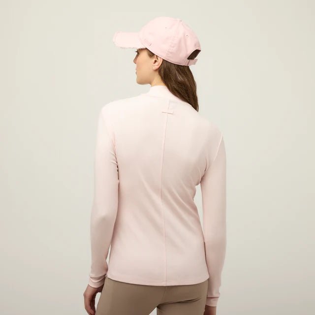 Tilley: Long Sleeve Mockneck Tencel Rib Light Pink