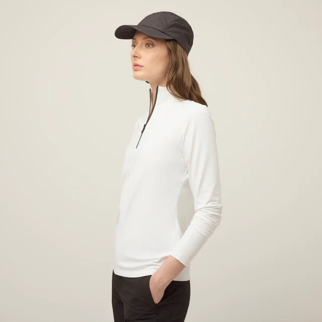 Tilley: Long Sleeve Thermal 1/2 Zip White