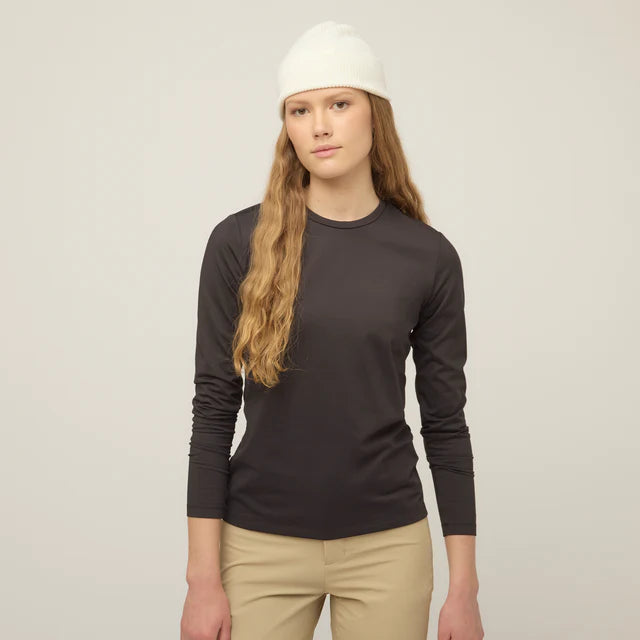Tilley: Long Sleeve Thermal Crewneck Black