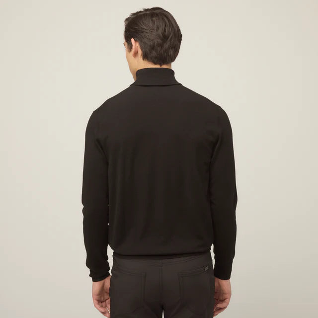 Tilley: Mens Stretch Merino Turtleneck Black
