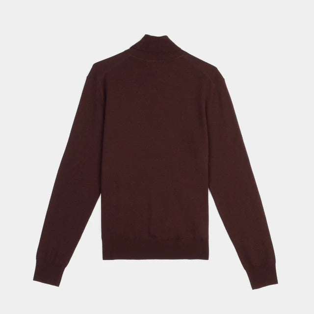 Tilley: Mens Stretch Merino Turtleneck Brown