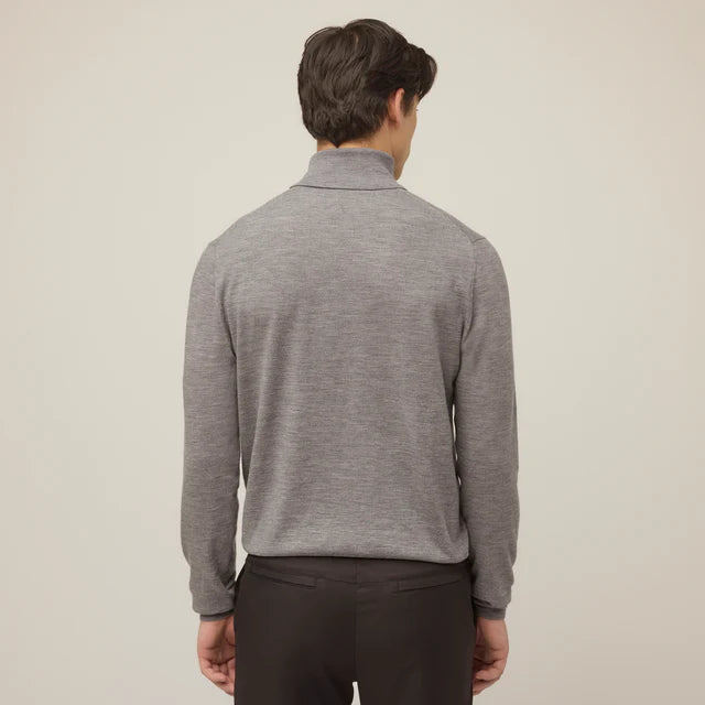 Tilley: Mens Stretch Merino Turtleneck Grey Mix