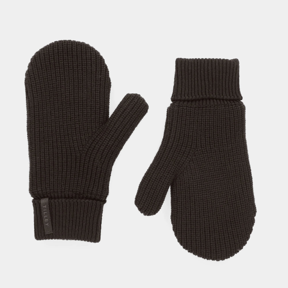 Tilley Merino Mittens Black 