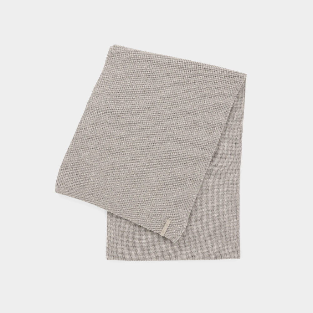 Tilley Rib Merino Scarf Grey Mix
