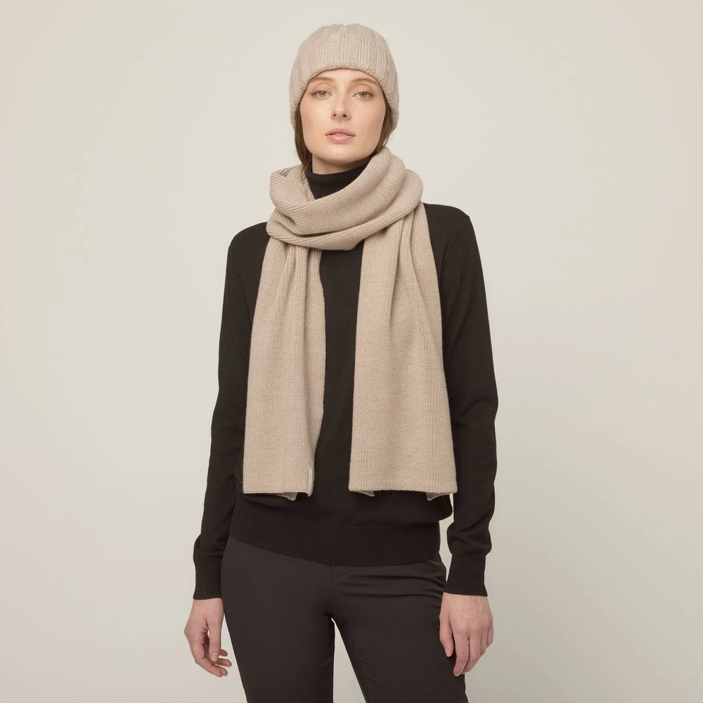 Tilley Rib Merino Scarf Oatmeal