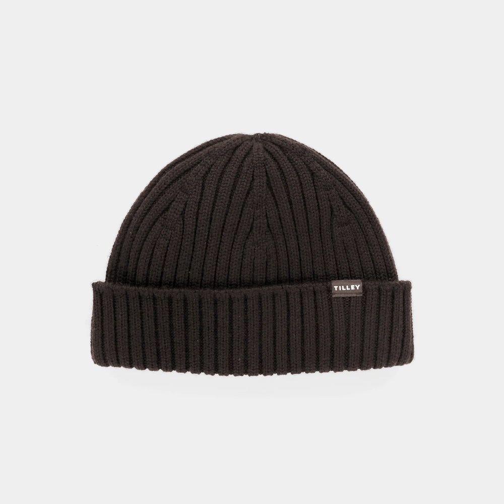 Tilley: Hat-Ribbed Skully Beanie Black