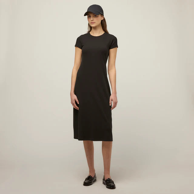 Tilley: Short Sleeve Rib Tee Dress Black