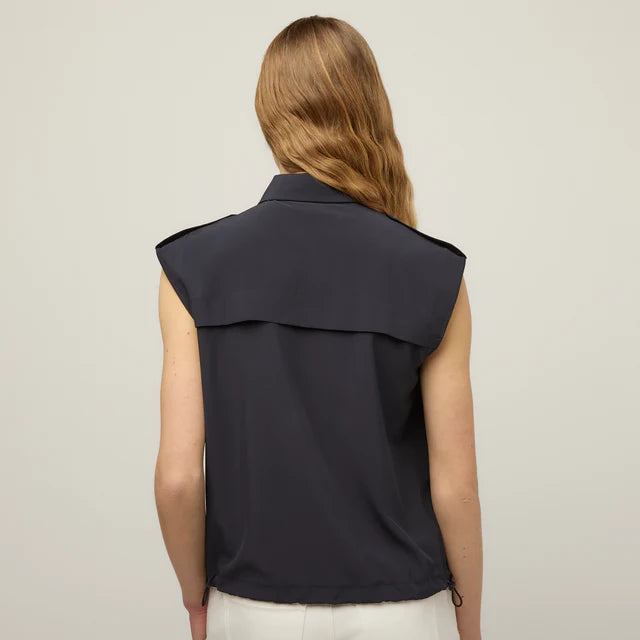 Tilley: Tech Slk Sleeveless Shirt Navy