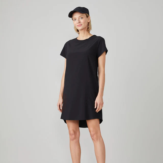 Tilley: Tech Slk Tee Dress Black