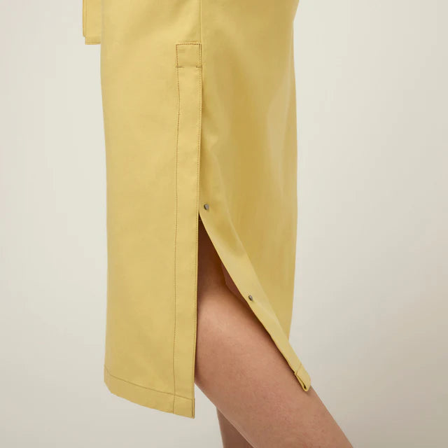 Tilley: Tencel Cotton Safari Midi Dress Lemon Grass