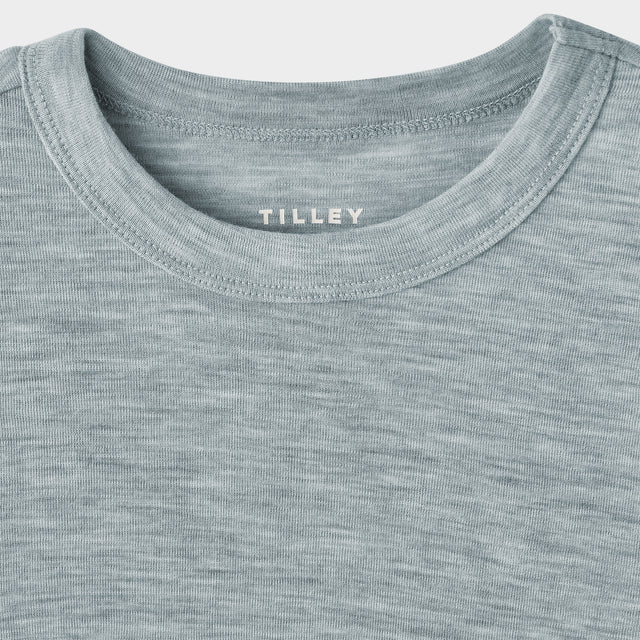 Tilley: Womens Long Sleeve Rib Merino Tee Grey Mix