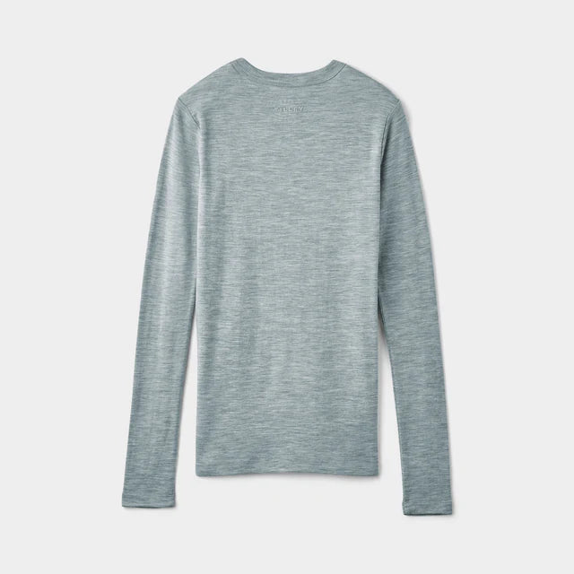 Tilley: Womens Long Sleeve Rib Merino Tee Grey Mix