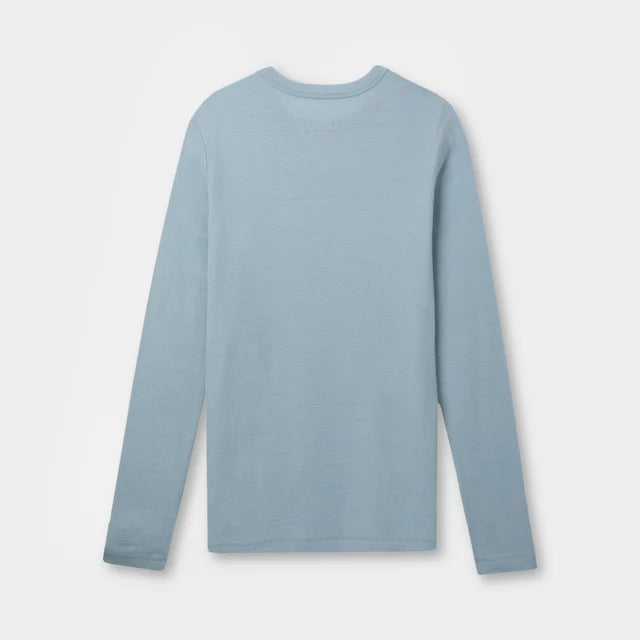 Tilley: Womens Long Sleeve Rib Merino Tee Ice Blue