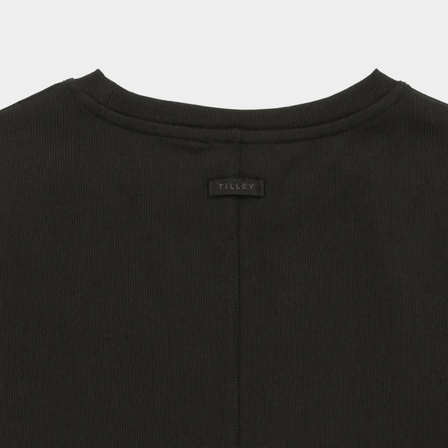 Tilley: Womens Long Sleeve Tencel Rib Tee Black