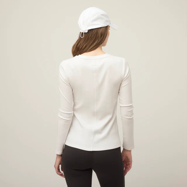 Tilley: Womens Long Sleeve Tencel Rib Tee White