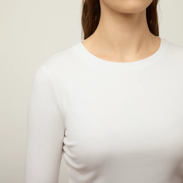 Tilley: Womens Long Sleeve Tencel Rib Tee White