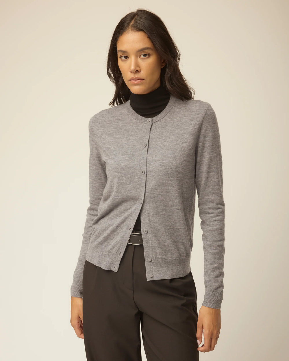 Tilley Womens Stretch Merino Cardigan Grey Mix