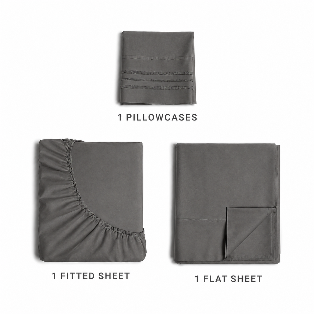 Solid Sheet Set - Dark Grey