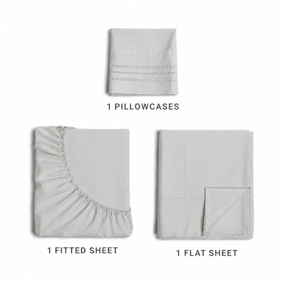 Solid Sheet Set - Light Grey